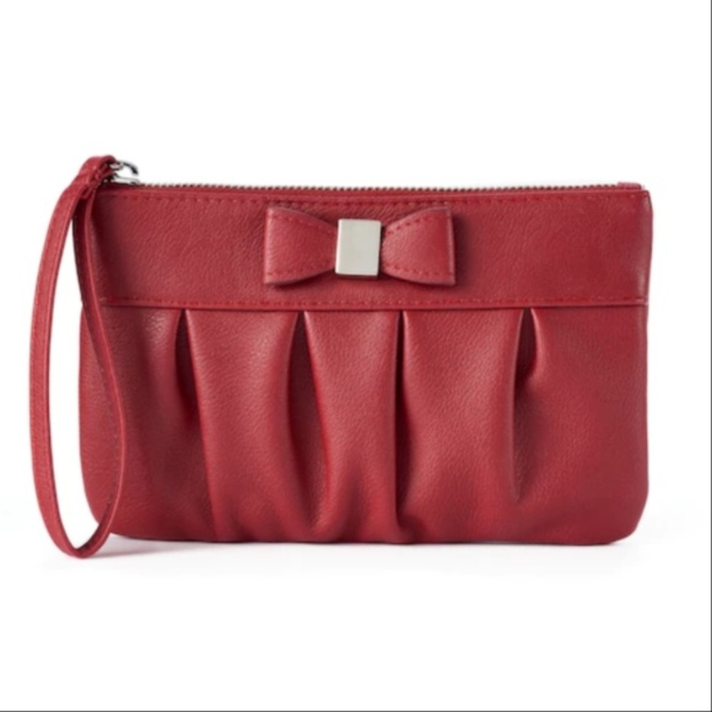 Red Bow Wristlet